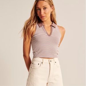 Abercrombie and Fitch Cropped Polo Tank